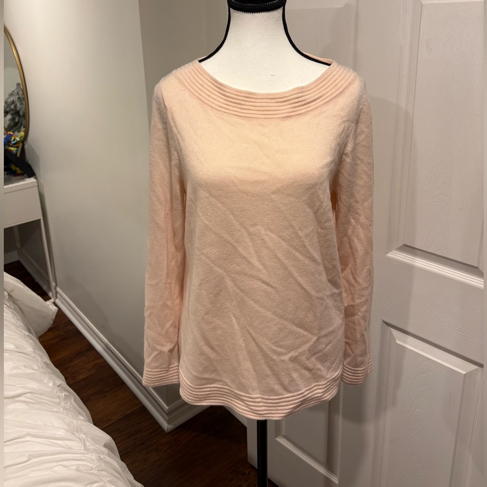 Precis Blush Pink Merino Wool & Cashmere Knit Sweater – Medium
